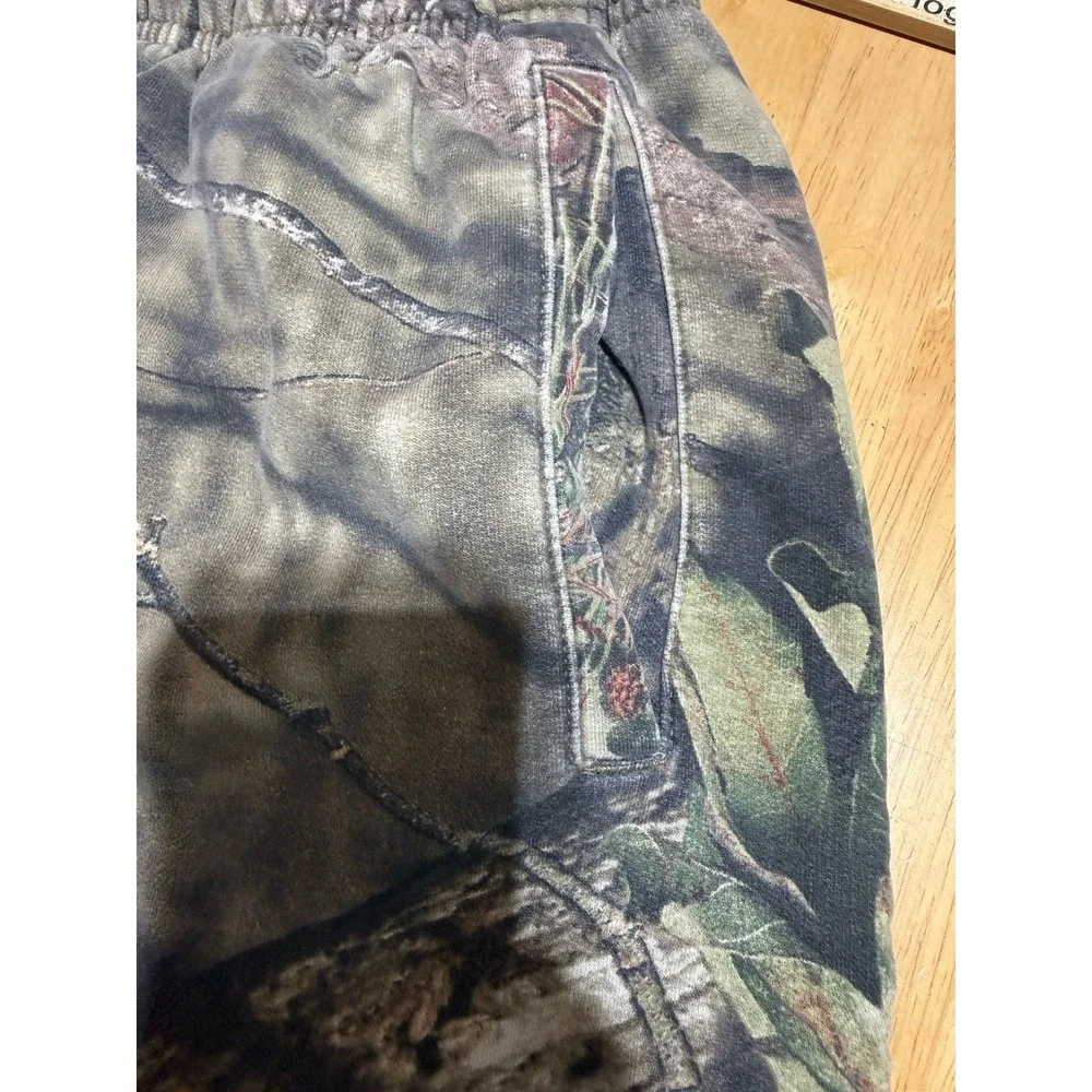 Mossy Oak Break-Up Camo Sweatpants Mens XL 40-42 Fleece Baggy Hunting Y2K
